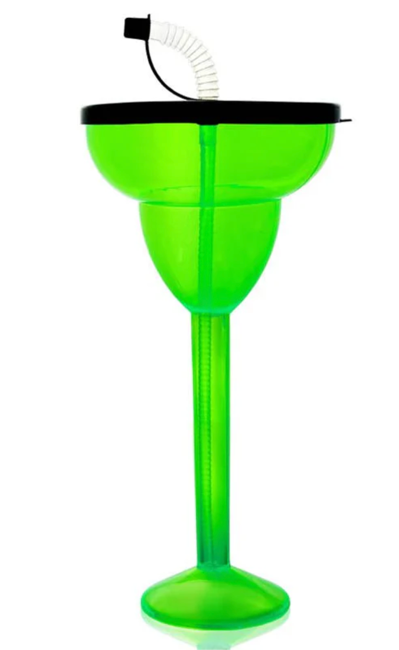24oz Margarita Party Yard Cups w/Lid & Straw