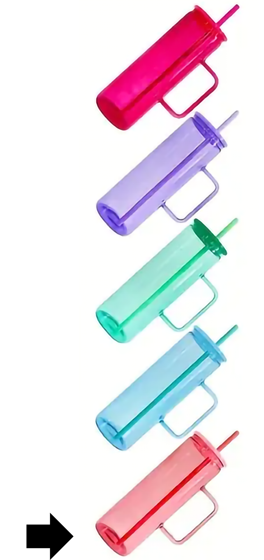 20oz Sublimation UVDTF Vinyl Jelly Glass Tall Skinny Mug with Matching Lid and Straw