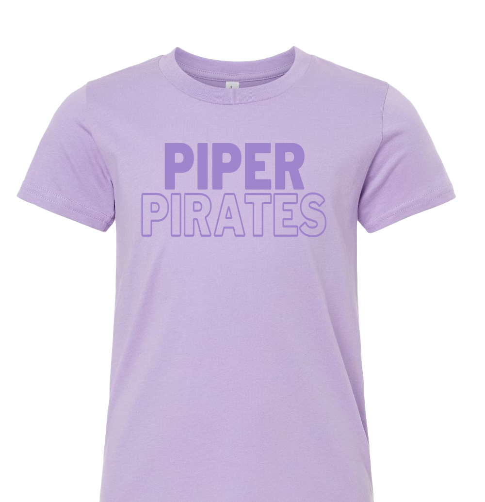 Piper Pirates YOUTH Monochromatic Screen Printed Spirit Wear