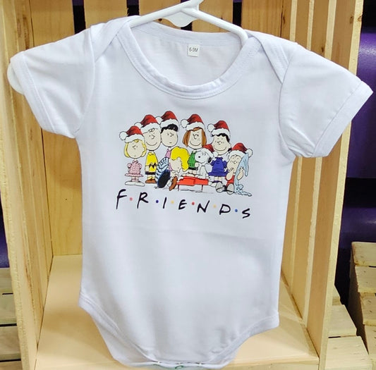 Friends Christmas P-nuts Onesie