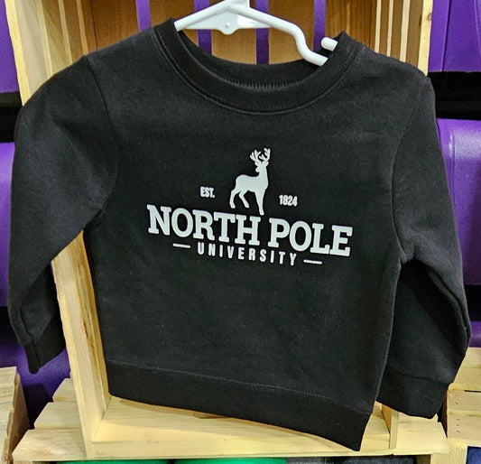 North Pole University Toddler Tee and Sweatshirt