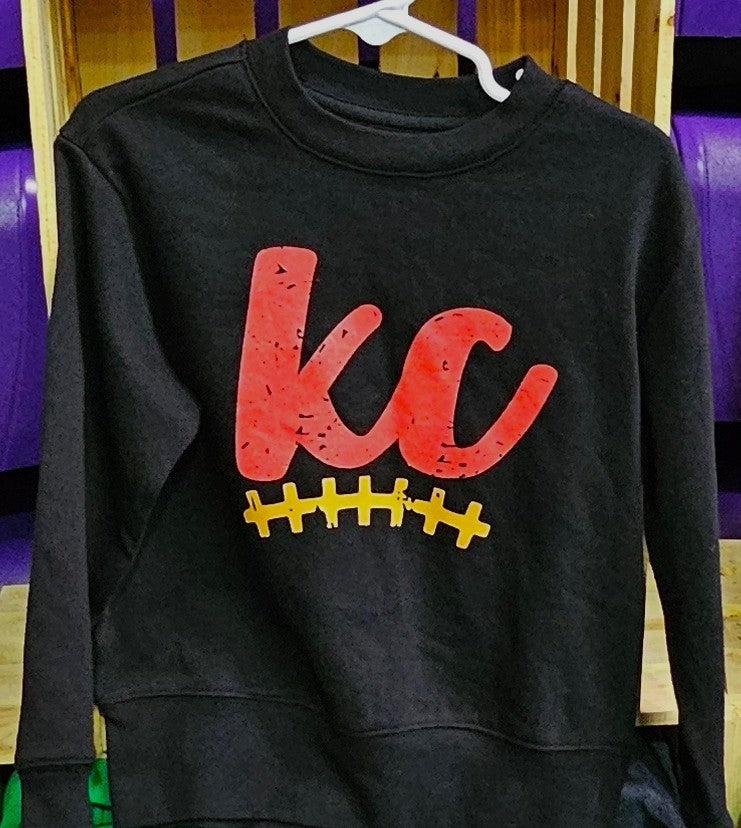 KC Football Sparkle Threads Sweatshirt