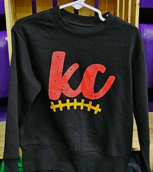 KC Football Sparkle Threads Sweatshirt