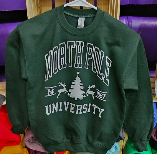 North Pole University Kid's Sweatshirt