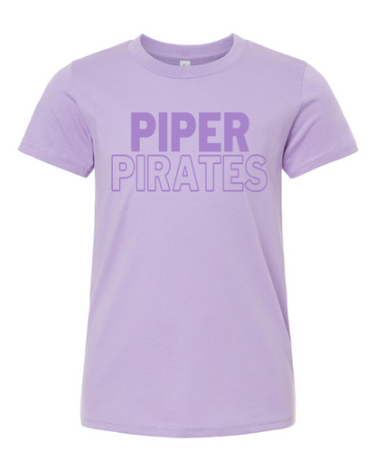 Piper Pirates Adult Monochromatic Screen Printed Spirit Wear