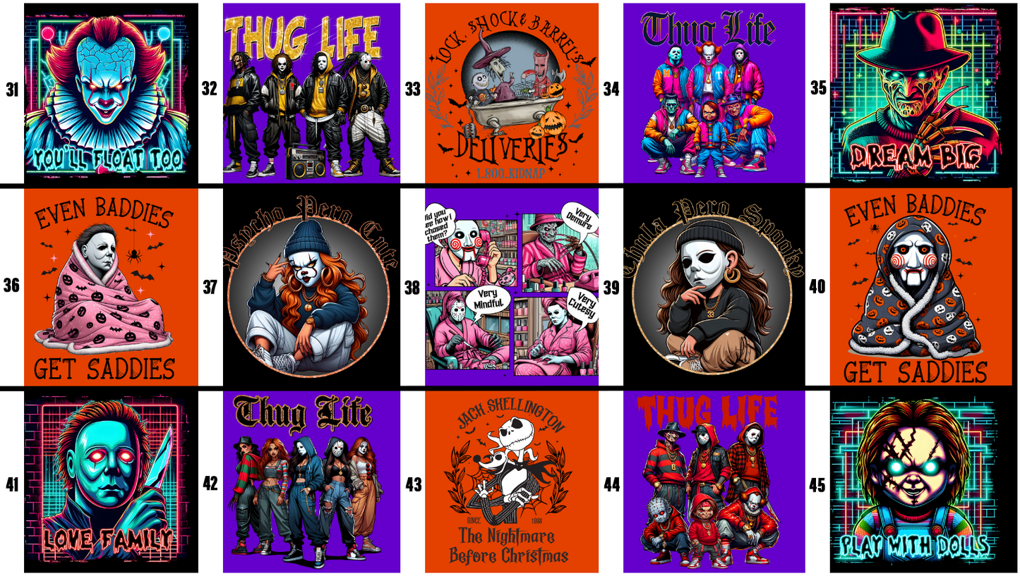 Halloween Shirt Transfers on Sale