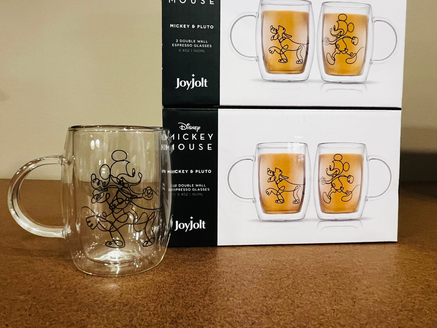 Mickey & Pluto Espresso Glasses