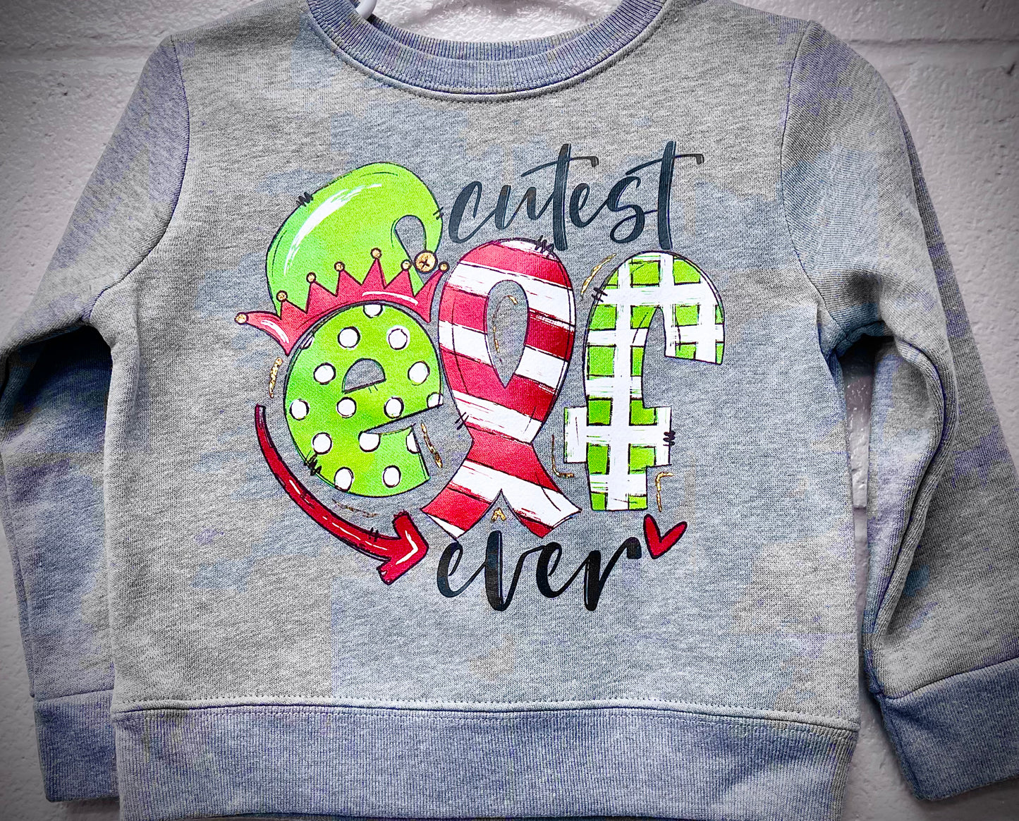 Cutest Elf Ever Toddler Crewneck