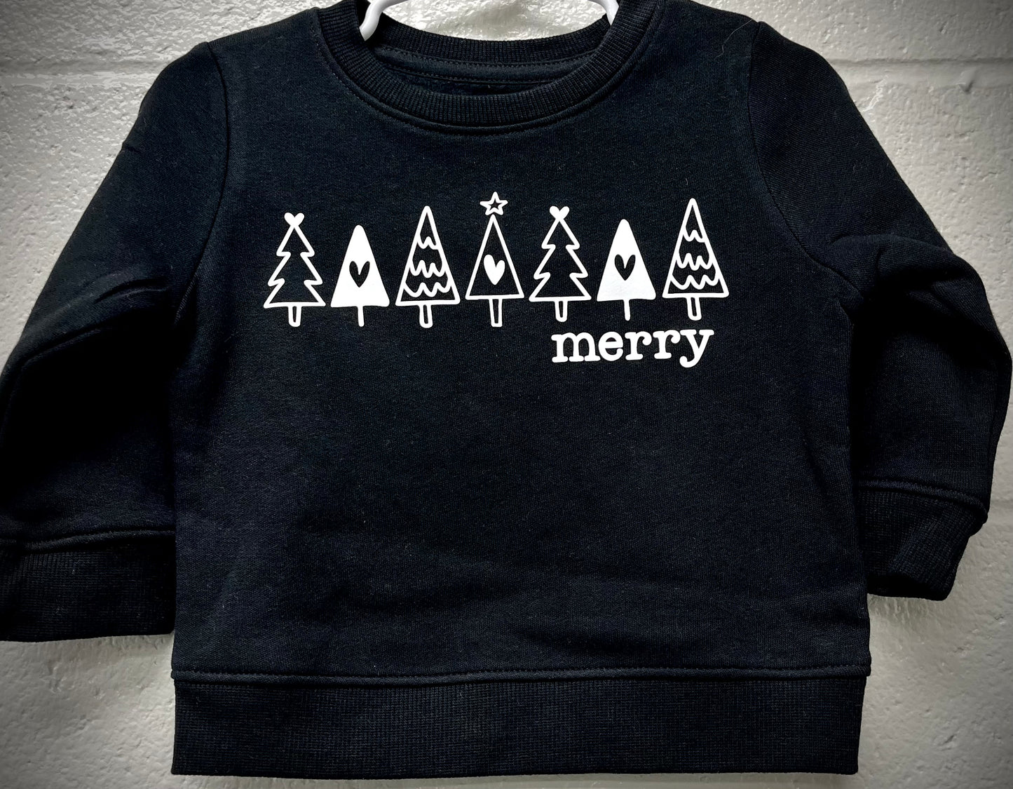 Christmas Trees Line Art Baby Sweatshirt