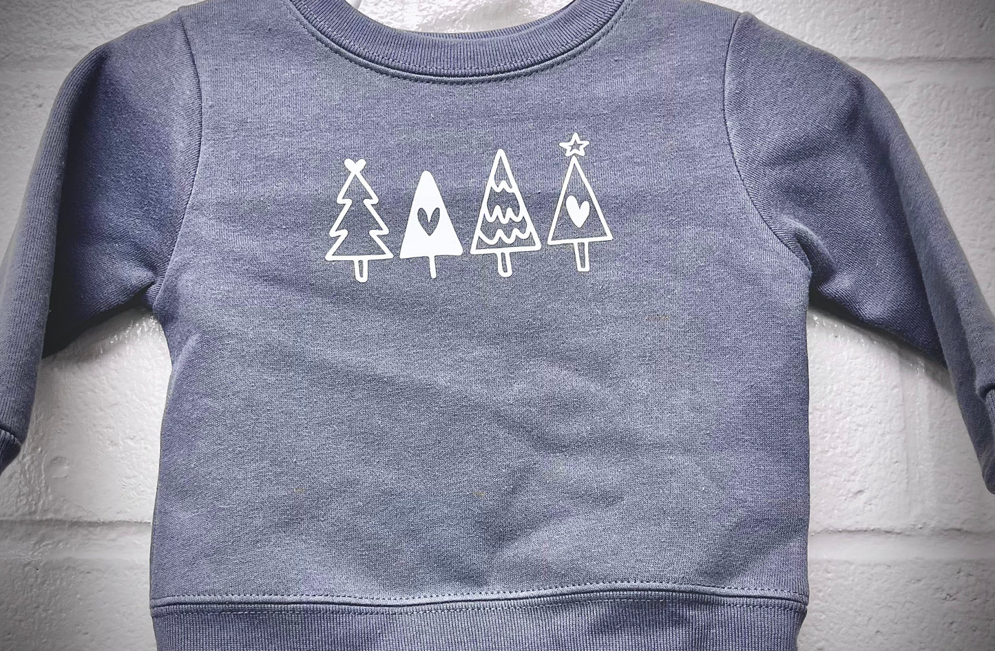 Christmas Trees Line Art Baby Sweatshirt