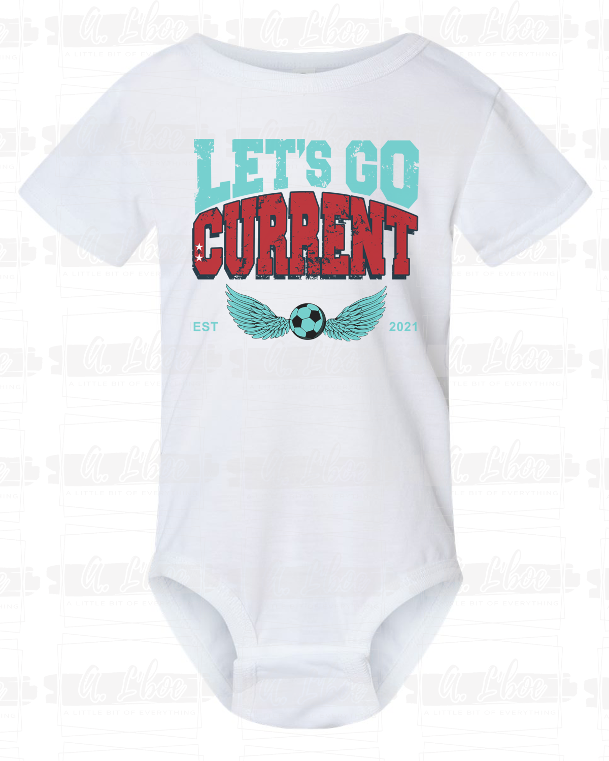 Let's Go Current Tee and Baby Bodysuit