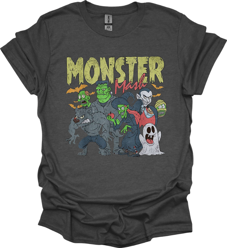 Retro Halloween Monster Mash Graphic Tee