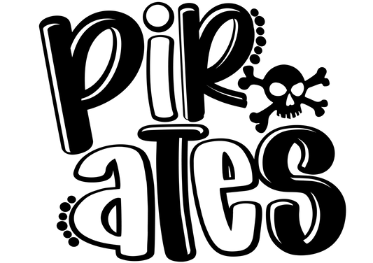 Pirates Bubble Letters Spirit Design
