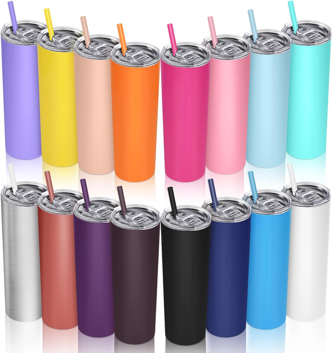 Vaso térmico de acero inoxidable de doble pared de 30 oz con acabado brillante chapado en oro o cobre, con asa, tapa y pajita