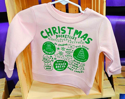 Christmas Bucketlist Toddler Crewneck Sweatshirt