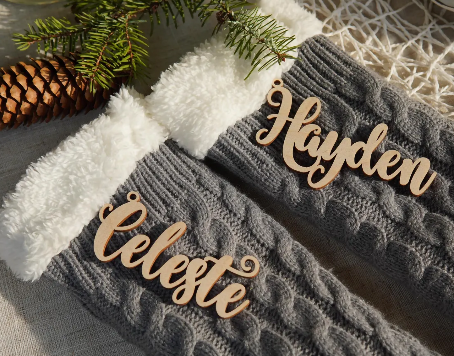 Custom Name Stocking Tags