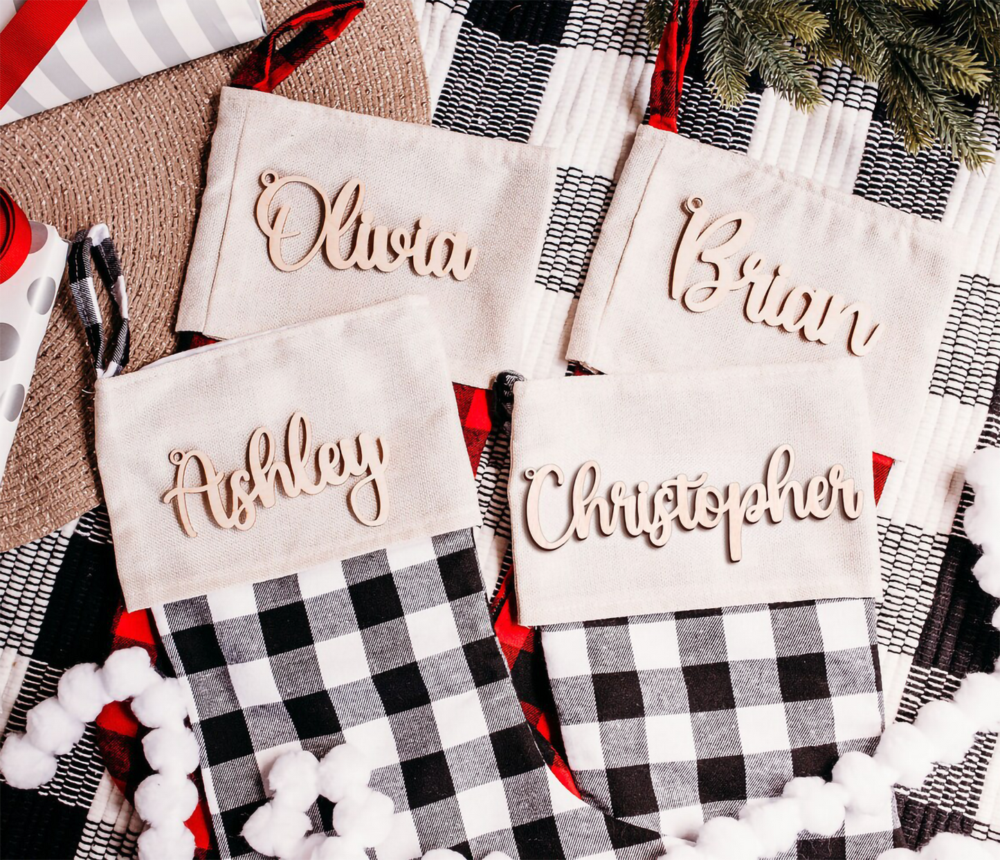 Custom Name Stocking Tags